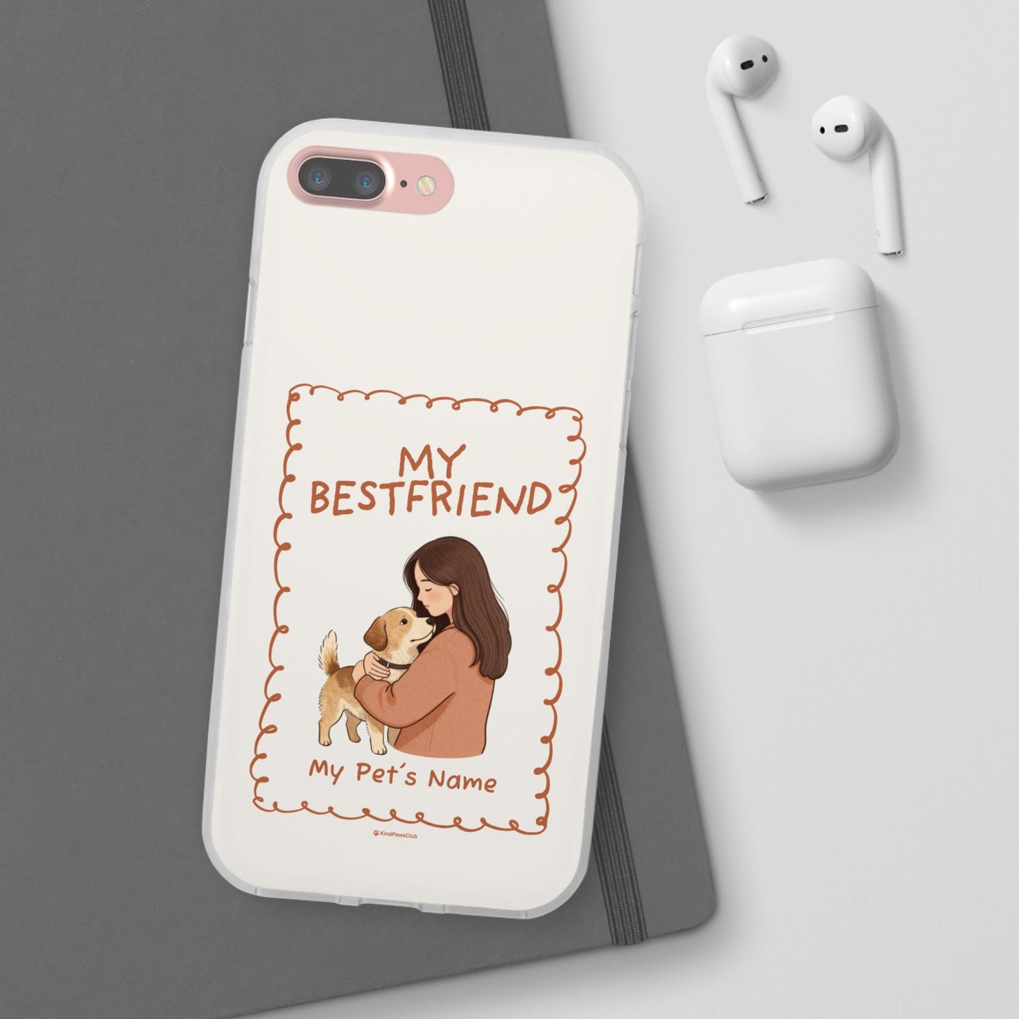 Custom "My Best Friend" Pet Parent Phone Case | Personalised Earth-Tone Minimalist Cover