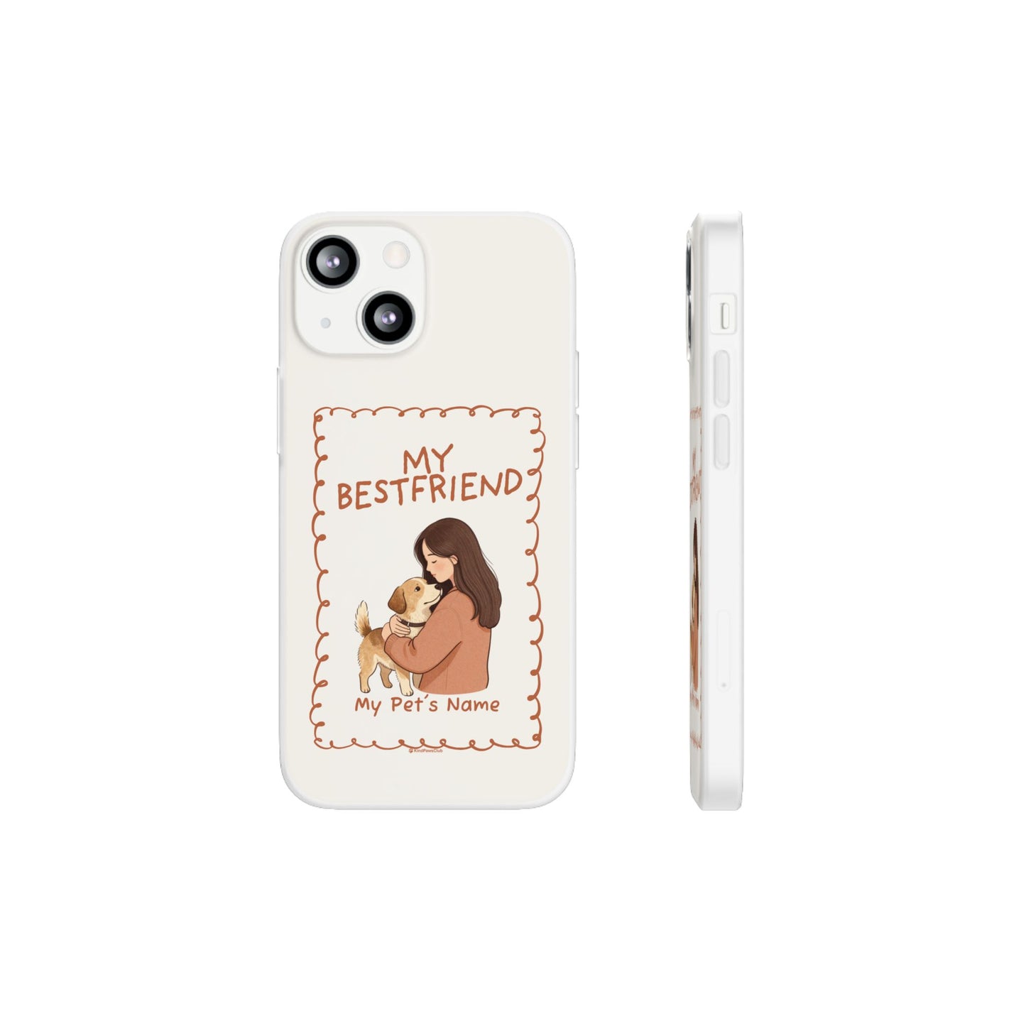 Custom "My Best Friend" Pet Parent Phone Case | Personalised Earth-Tone Minimalist Cover