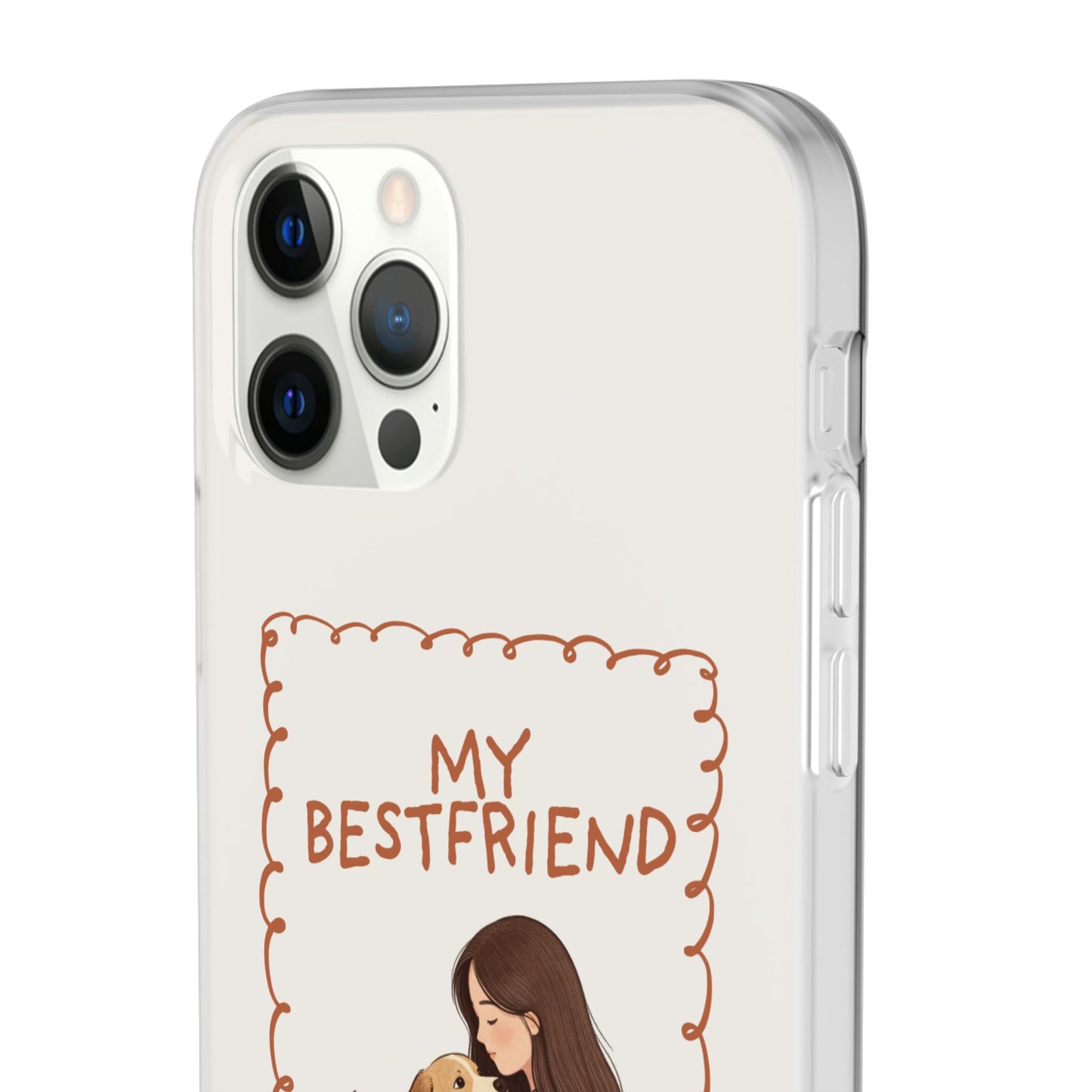 Custom "My Best Friend" Pet Parent Phone Case | Personalised Earth-Tone Minimalist Cover