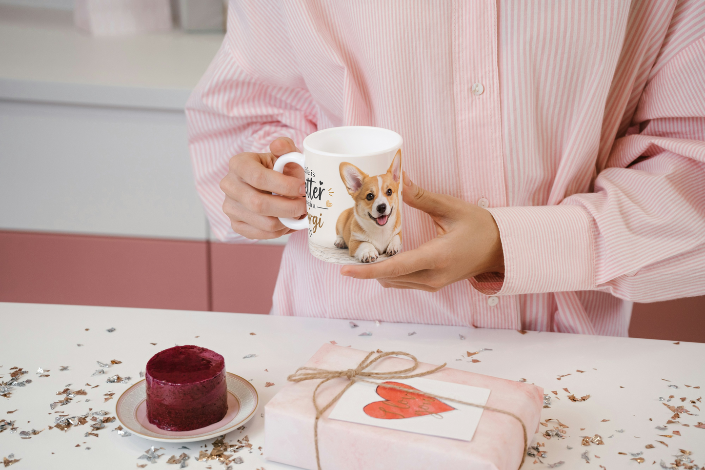 Corgi Coffee Mug - "Life is Better with a Corgi" Ceramic 11oz