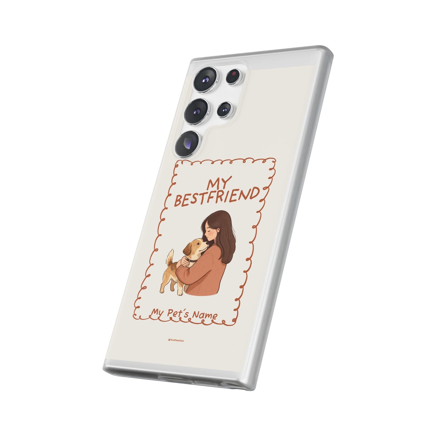 Custom "My Best Friend" Pet Parent Phone Case | Personalised Earth-Tone Minimalist Cover