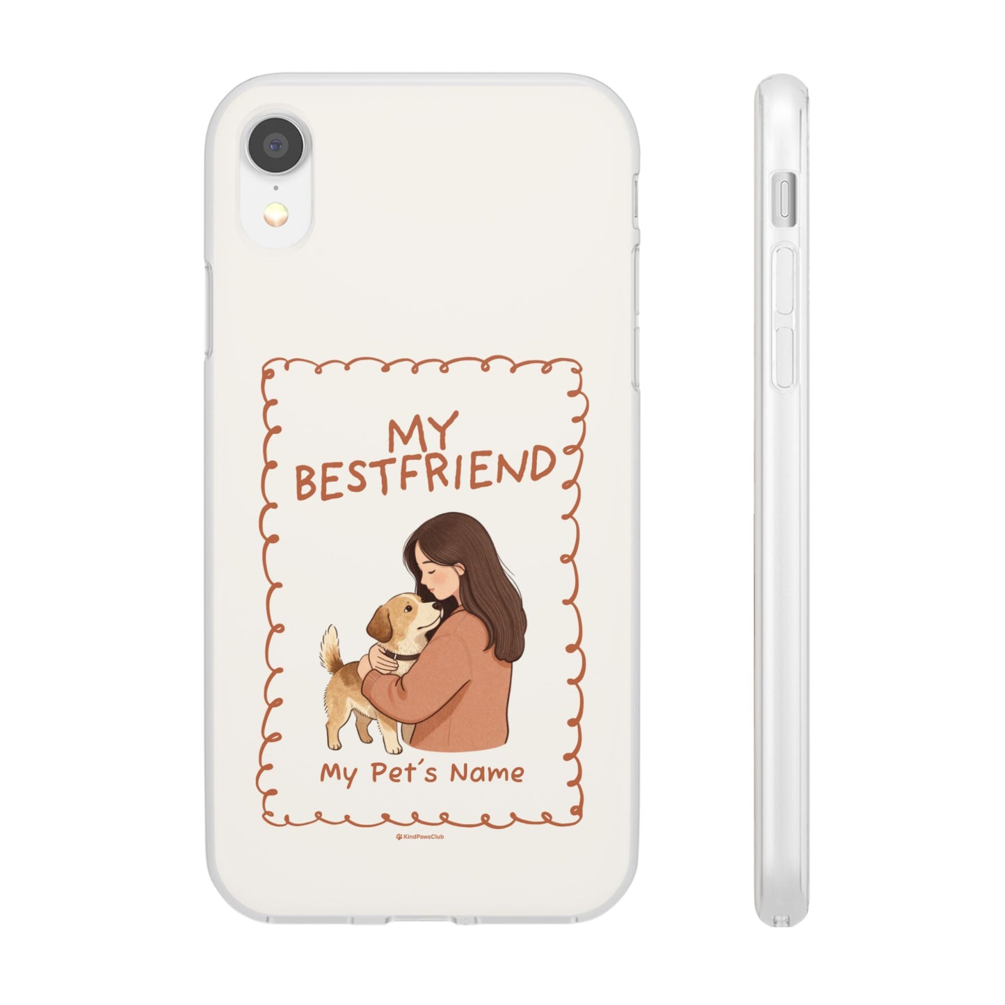 Custom "My Best Friend" Pet Parent Phone Case | Personalised Earth-Tone Minimalist Cover