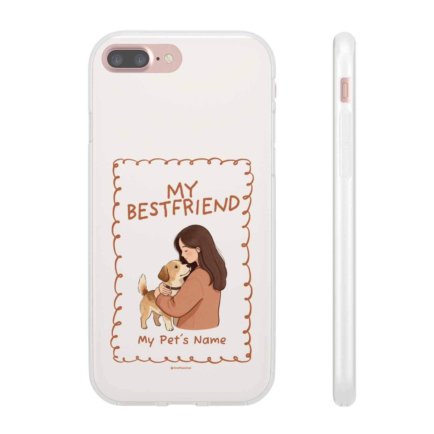 Custom "My Best Friend" Pet Parent Phone Case | Personalised Earth-Tone Minimalist Cover