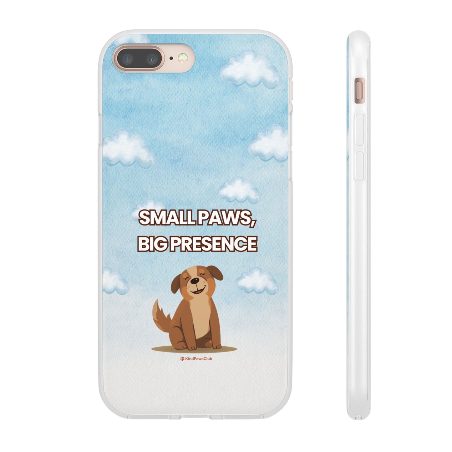 "Small Paws, Big Presence" iPhone Case – Whimsical Dog & Clouds Eco-Friendly Phone Cover