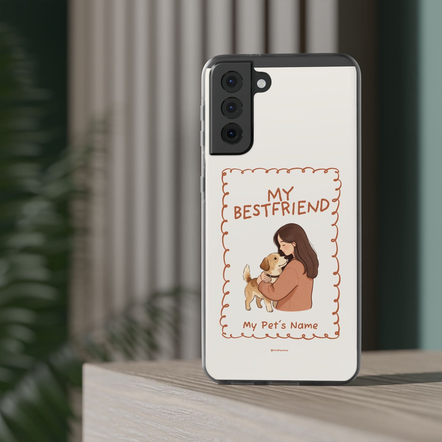 Custom "My Best Friend" Pet Parent Phone Case | Personalised Earth-Tone Minimalist Cover