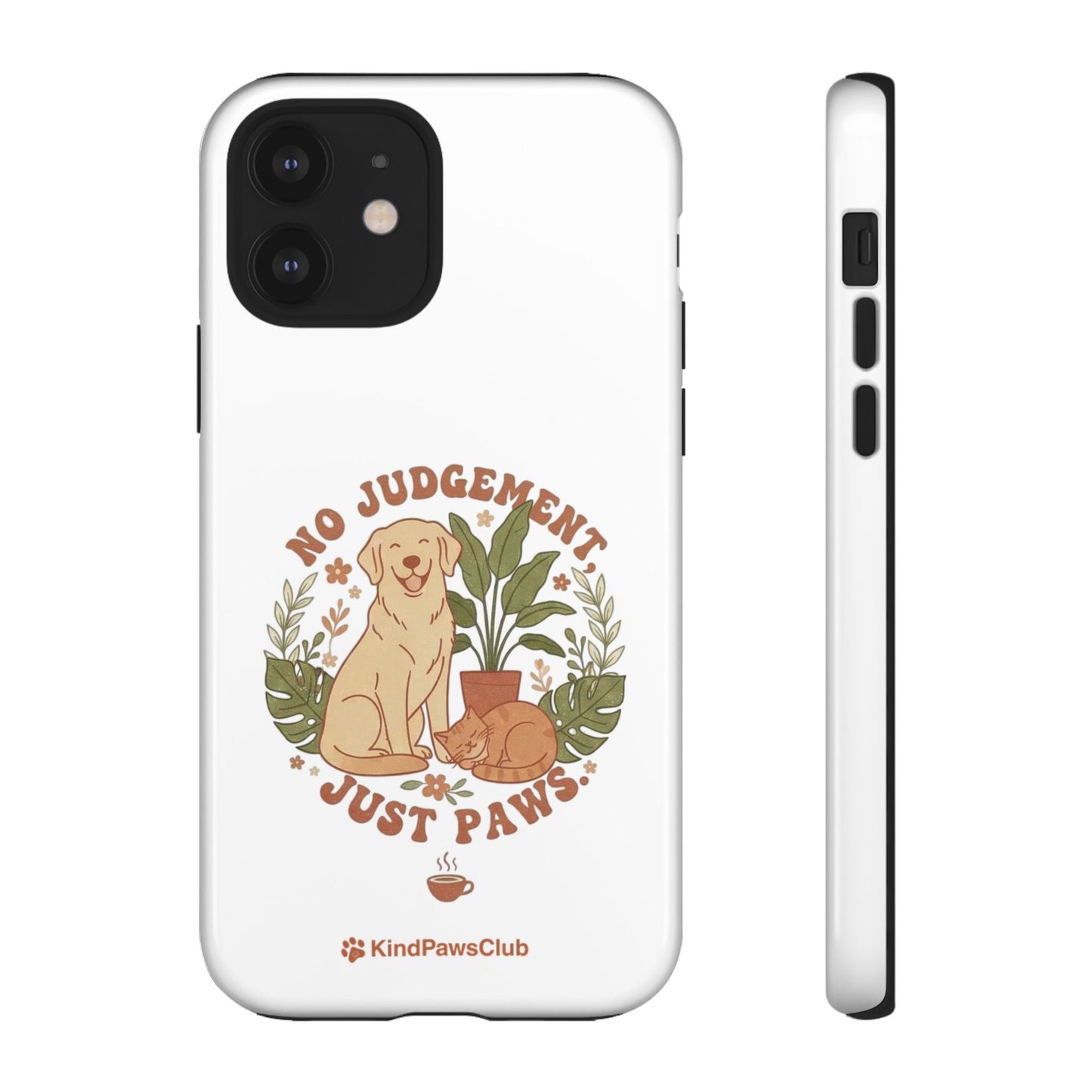 Retro Pet Wellness iPhone Case - 70s Minimalist Dog & Cat Protective Phone Cover