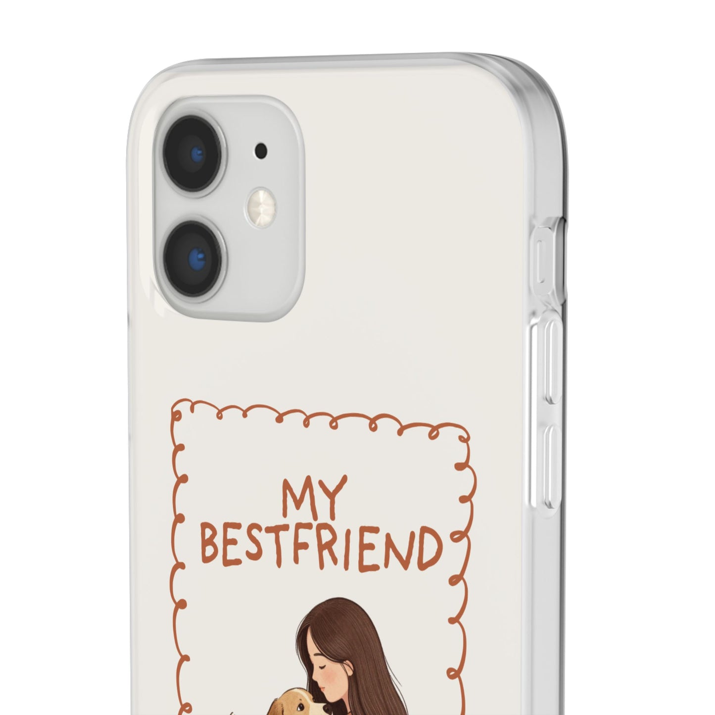 Custom "My Best Friend" Pet Parent Phone Case | Personalised Earth-Tone Minimalist Cover