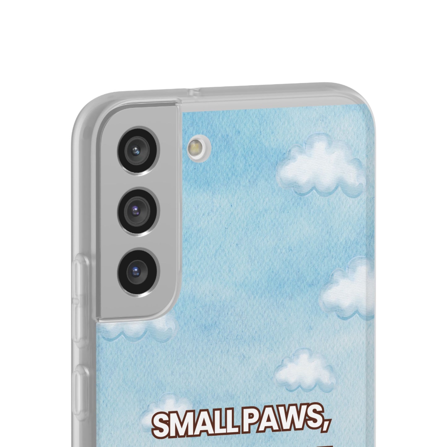 "Small Paws, Big Presence" iPhone Case – Whimsical Dog & Clouds Eco-Friendly Phone Cover