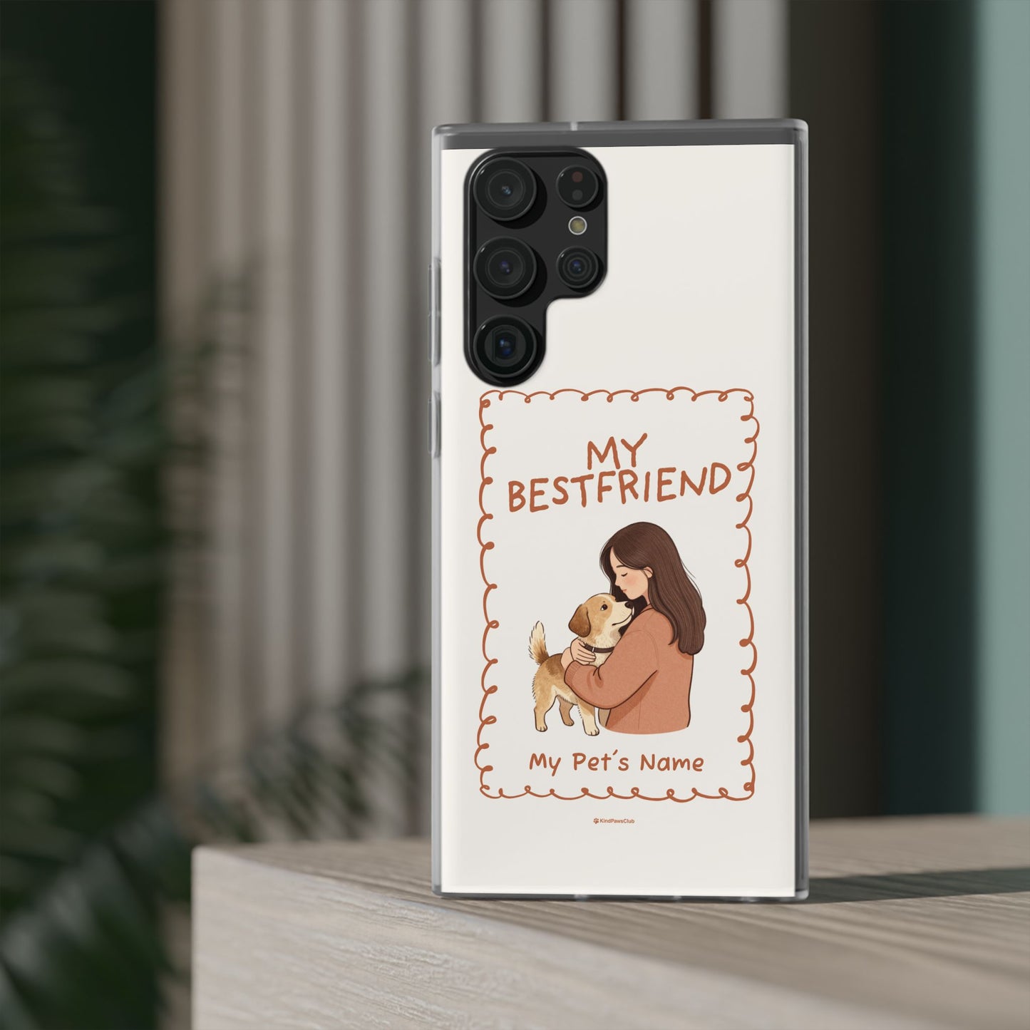 Custom "My Best Friend" Pet Parent Phone Case | Personalised Earth-Tone Minimalist Cover