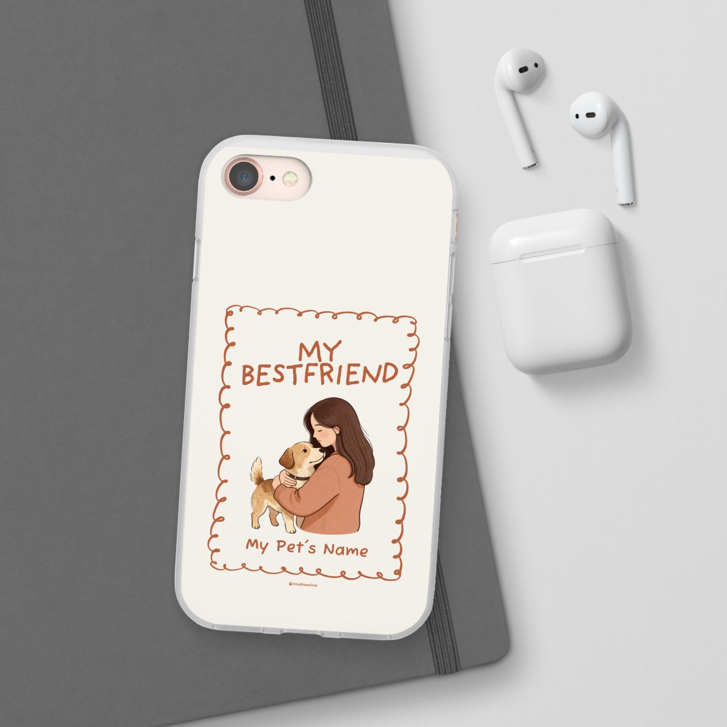 Custom "My Best Friend" Pet Parent Phone Case | Personalised Earth-Tone Minimalist Cover