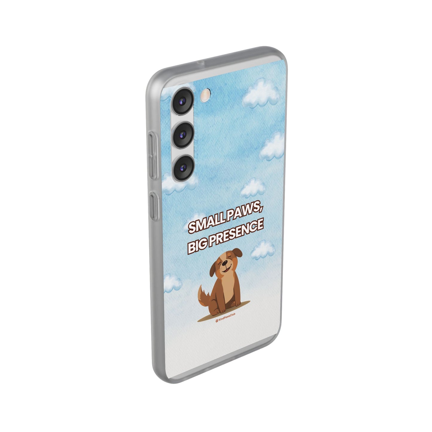 "Small Paws, Big Presence" iPhone Case – Whimsical Dog & Clouds Eco-Friendly Phone Cover