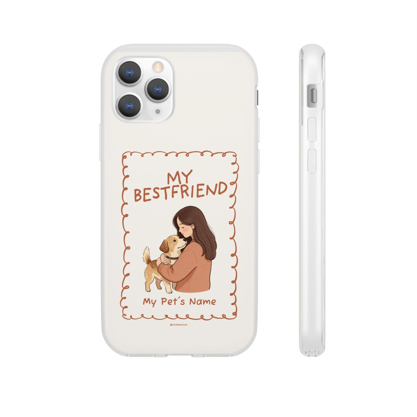 Custom "My Best Friend" Pet Parent Phone Case | Personalised Earth-Tone Minimalist Cover
