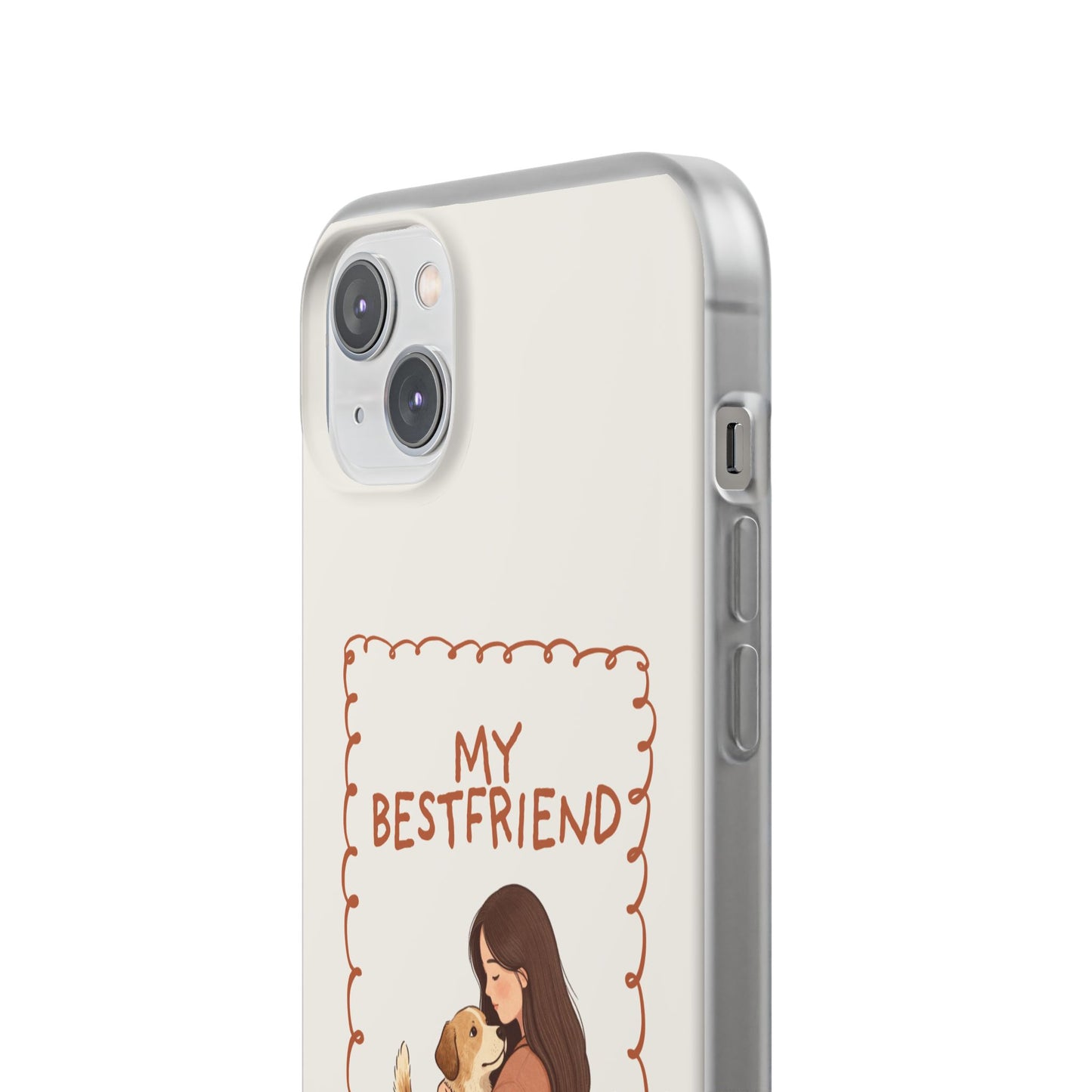 Custom "My Best Friend" Pet Parent Phone Case | Personalised Earth-Tone Minimalist Cover