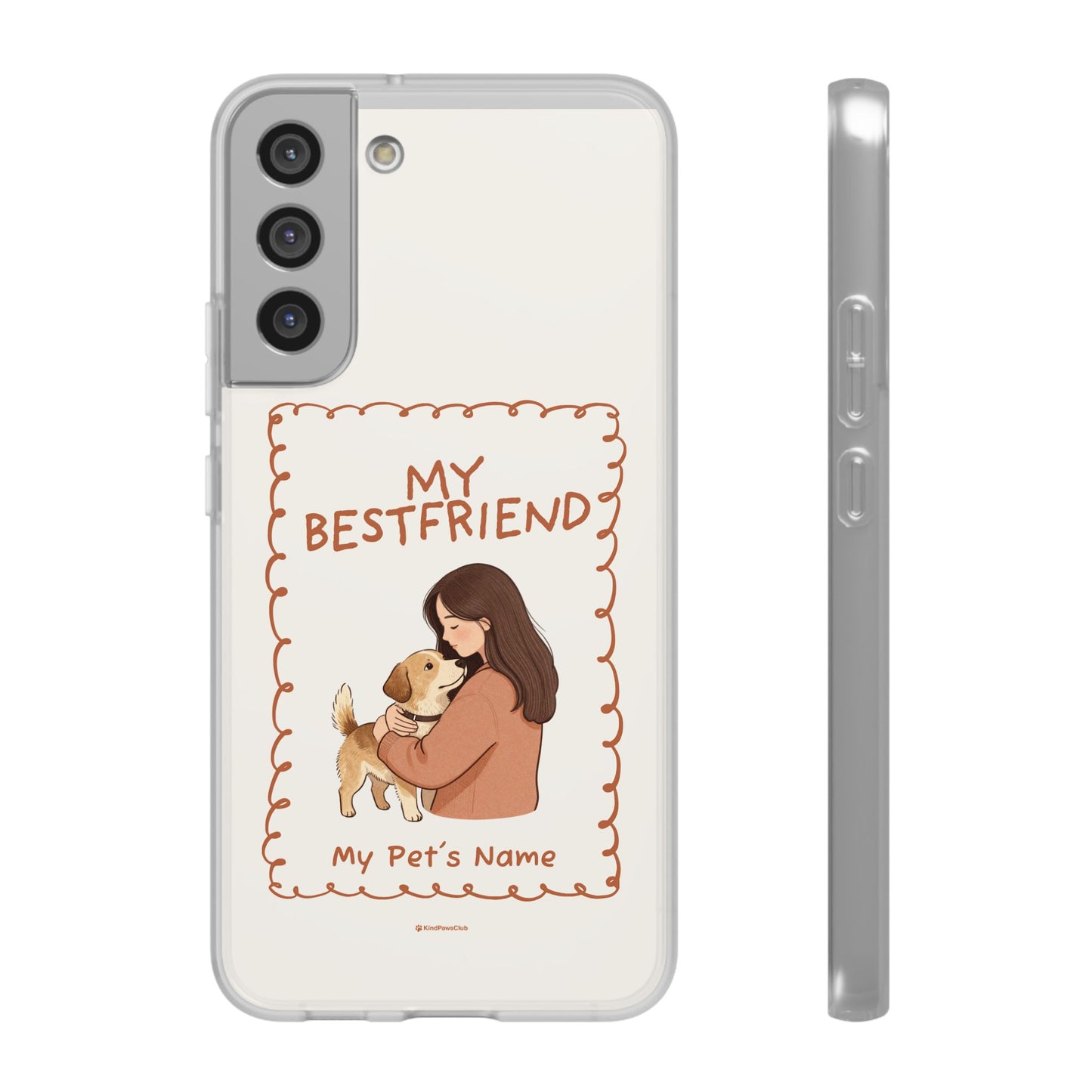 Custom "My Best Friend" Pet Parent Phone Case | Personalised Earth-Tone Minimalist Cover