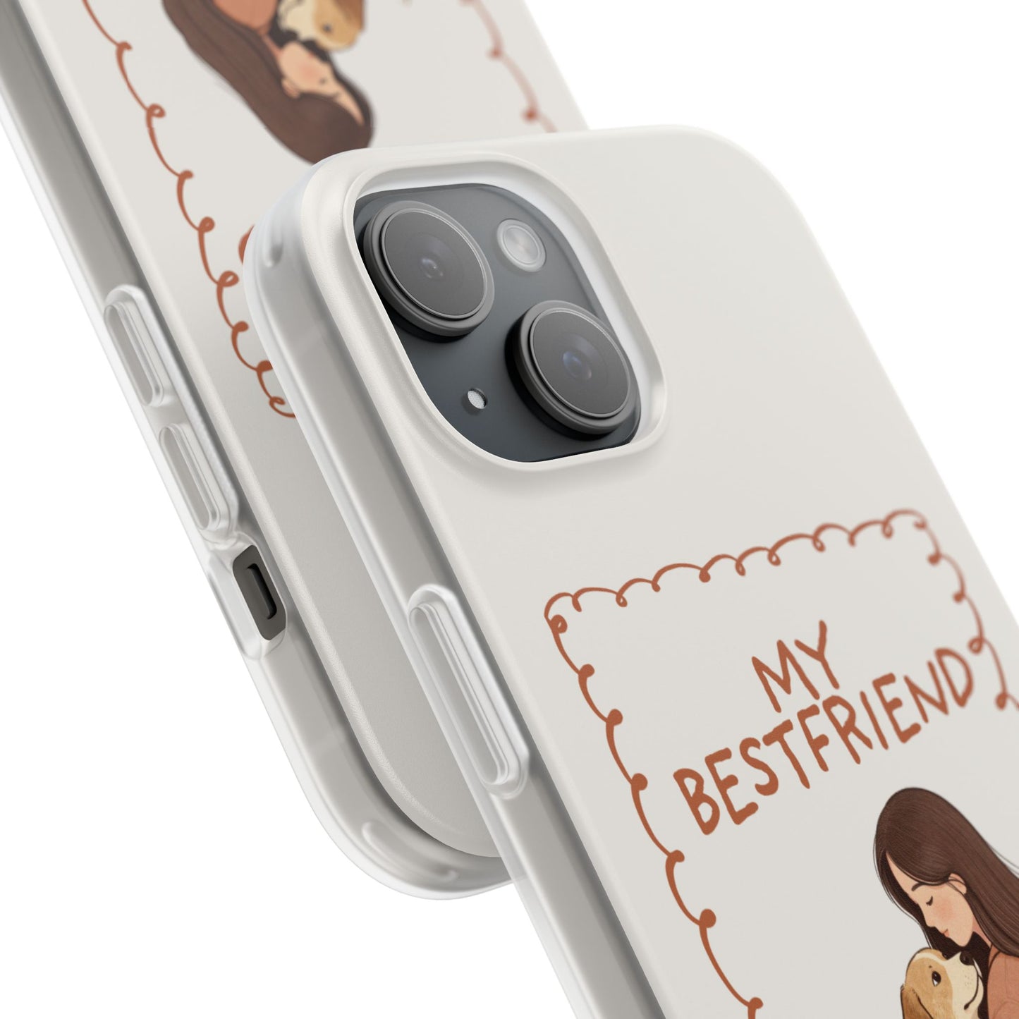 Custom "My Best Friend" Pet Parent Phone Case | Personalised Earth-Tone Minimalist Cover
