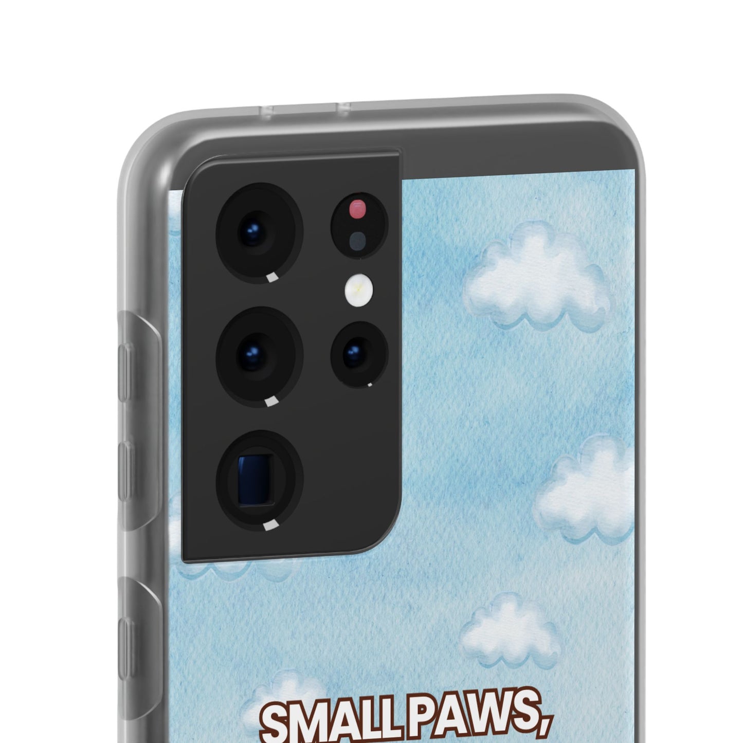 "Small Paws, Big Presence" iPhone Case – Whimsical Dog & Clouds Eco-Friendly Phone Cover