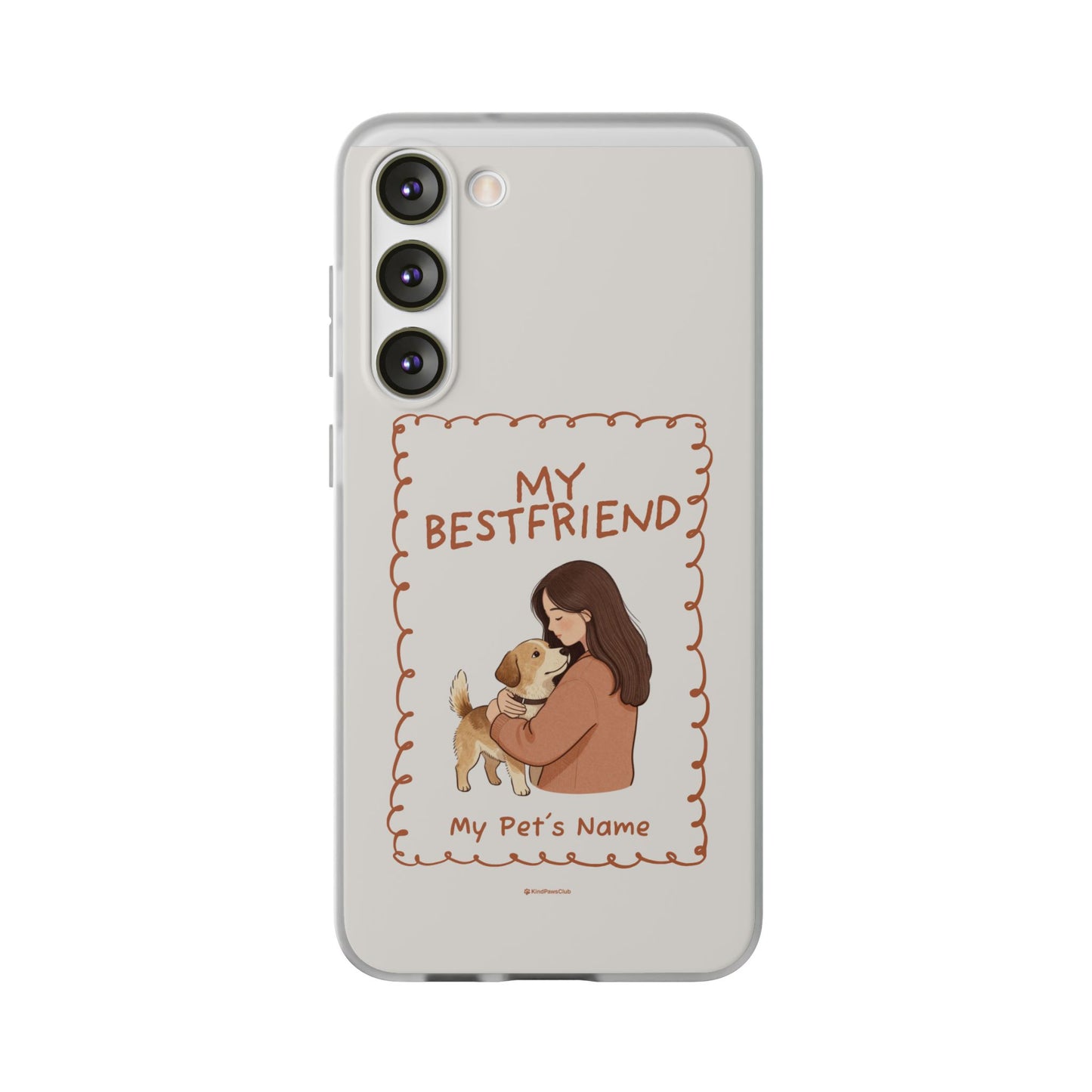Custom "My Best Friend" Pet Parent Phone Case | Personalised Earth-Tone Minimalist Cover