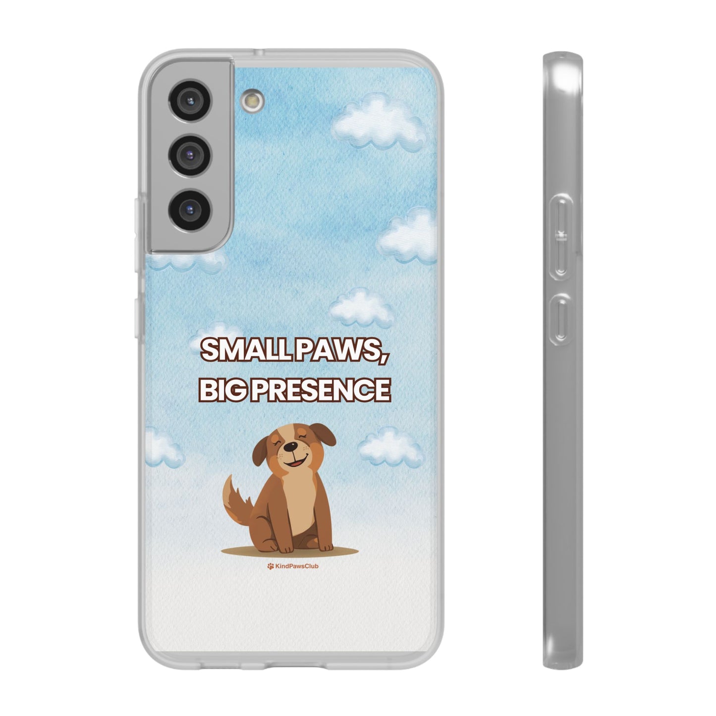 "Small Paws, Big Presence" iPhone Case – Whimsical Dog & Clouds Eco-Friendly Phone Cover
