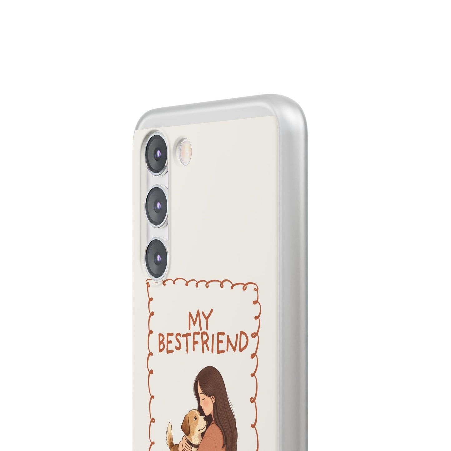 Custom "My Best Friend" Pet Parent Phone Case | Personalised Earth-Tone Minimalist Cover