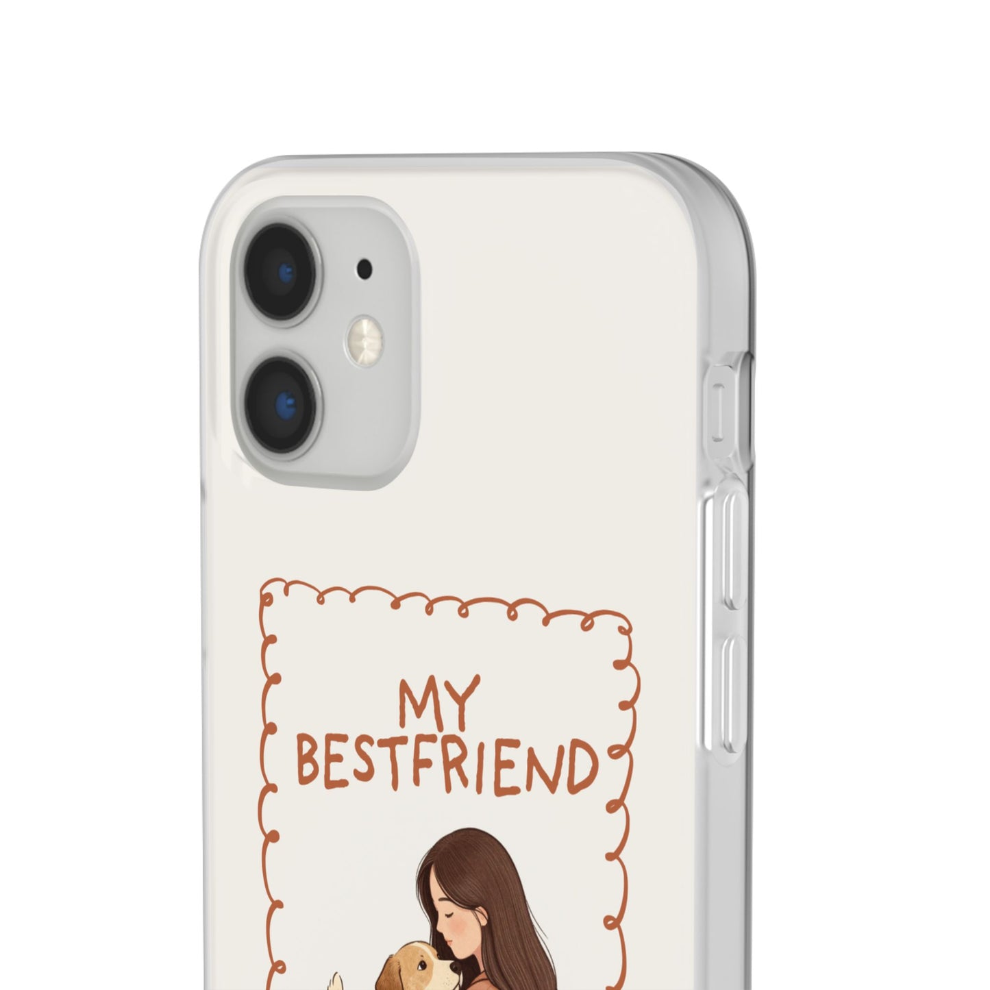 Custom "My Best Friend" Pet Parent Phone Case | Personalised Earth-Tone Minimalist Cover