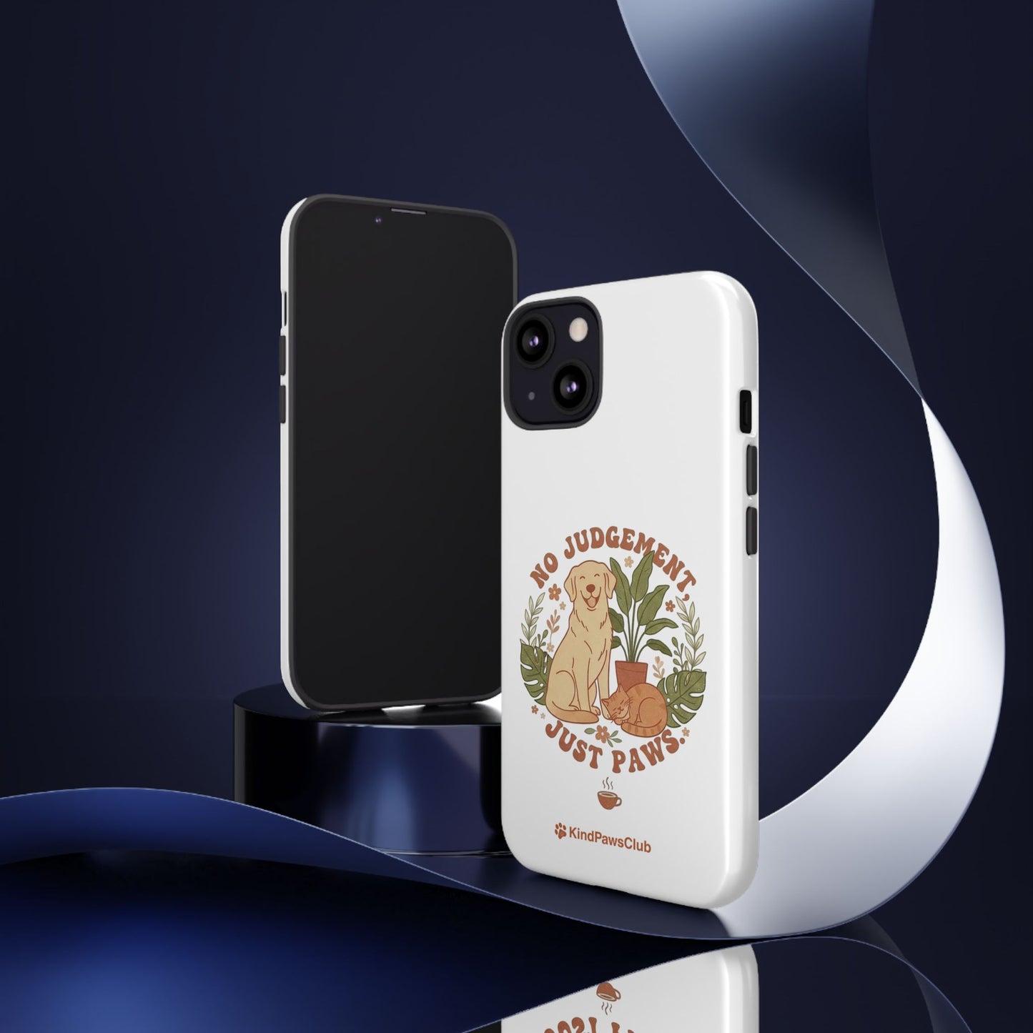 Retro Pet Wellness iPhone Case - 70s Minimalist Dog & Cat Protective Phone Cover