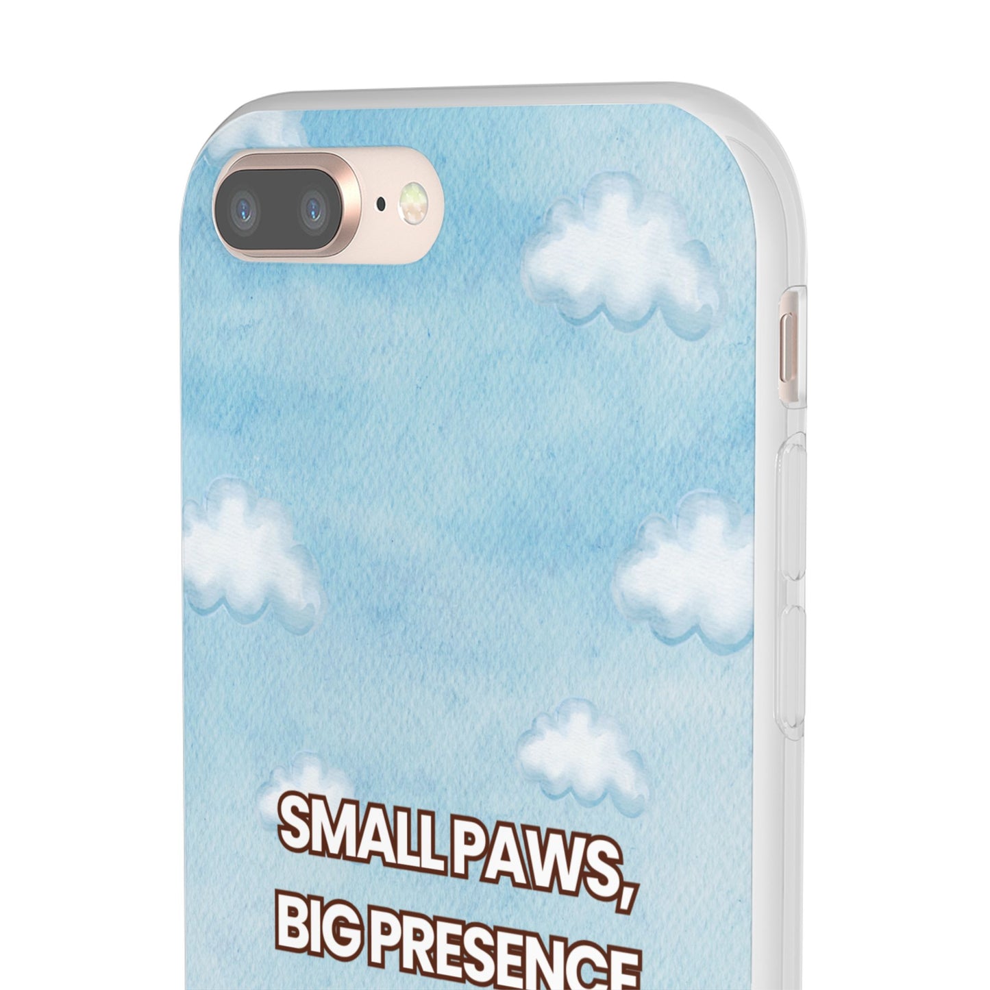 "Small Paws, Big Presence" iPhone Case – Whimsical Dog & Clouds Eco-Friendly Phone Cover