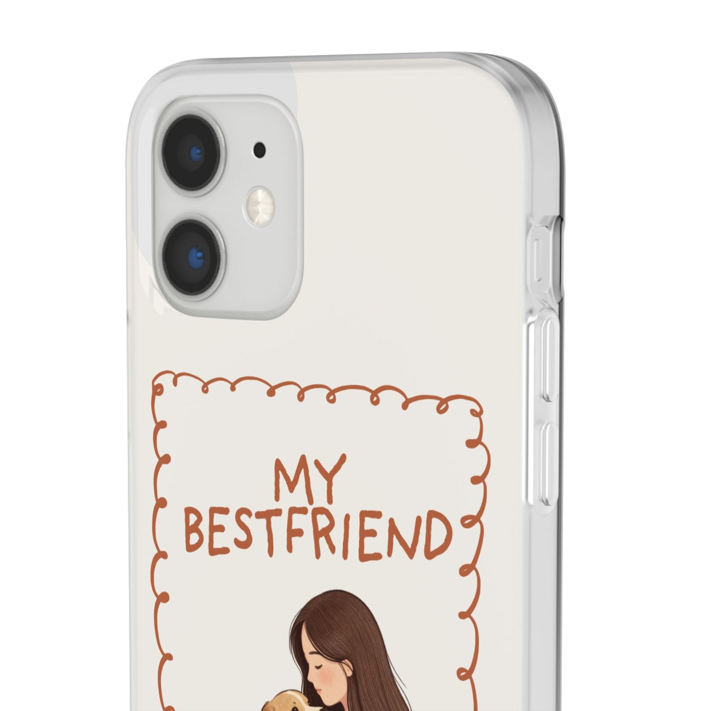 Custom "My Best Friend" Pet Parent Phone Case | Personalised Earth-Tone Minimalist Cover
