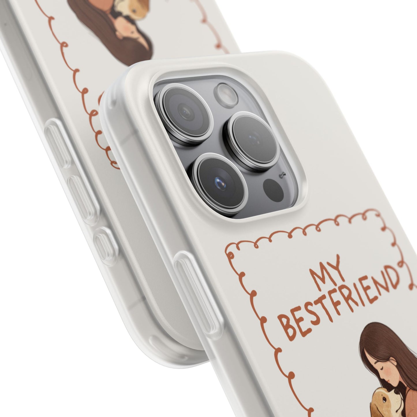 Custom "My Best Friend" Pet Parent Phone Case | Personalised Earth-Tone Minimalist Cover