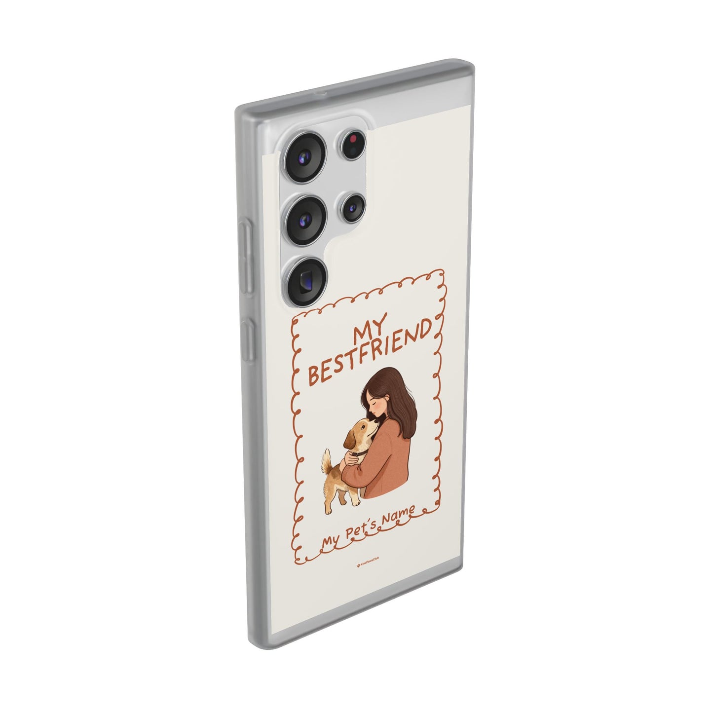 Custom "My Best Friend" Pet Parent Phone Case | Personalised Earth-Tone Minimalist Cover