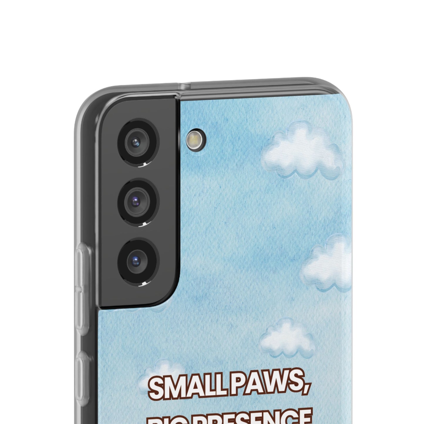 "Small Paws, Big Presence" iPhone Case – Whimsical Dog & Clouds Eco-Friendly Phone Cover