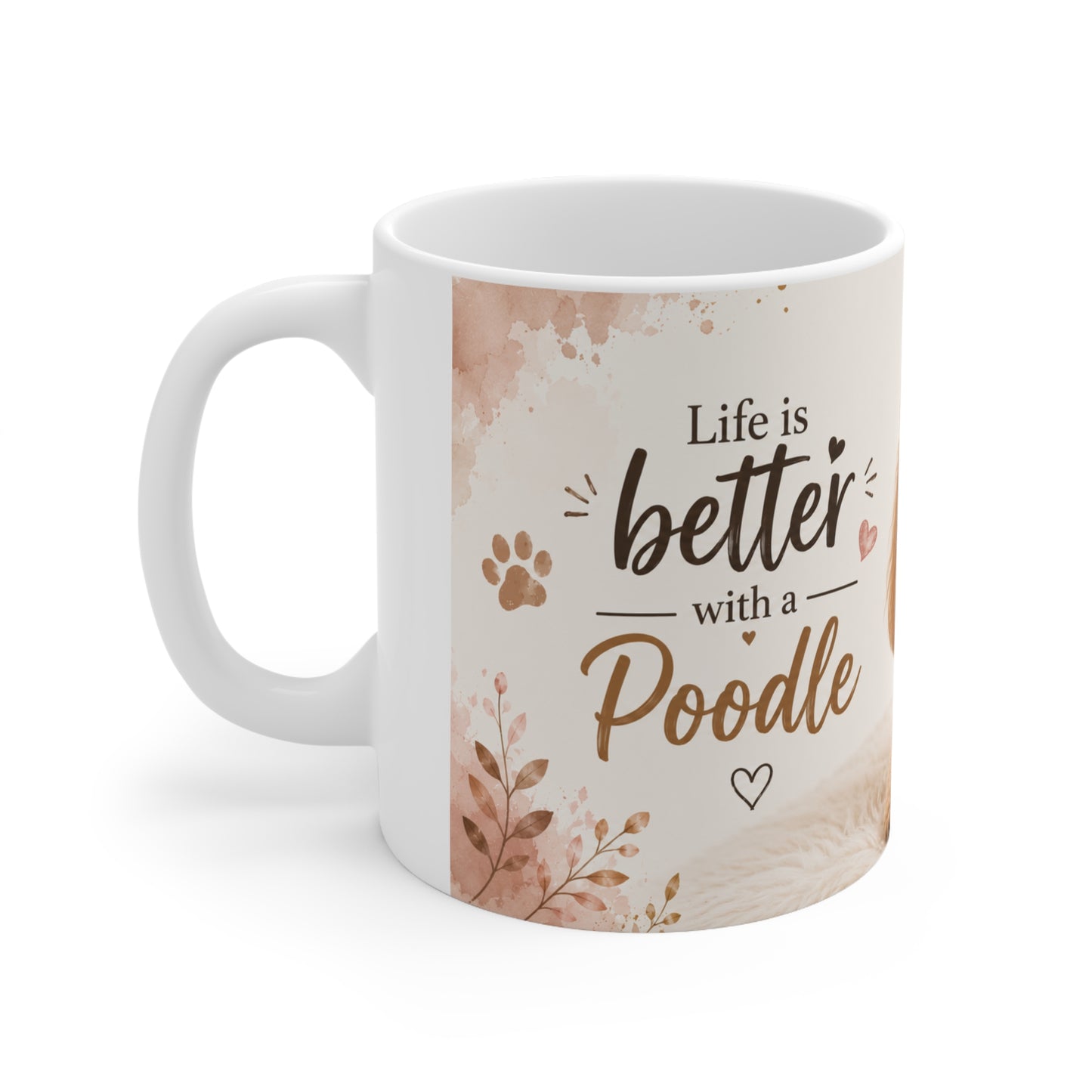 Poodle Puppy Mug – Cute Dog Lover Coffee Cup Gift | Aesthetic Pet Lover Ceramic Mug