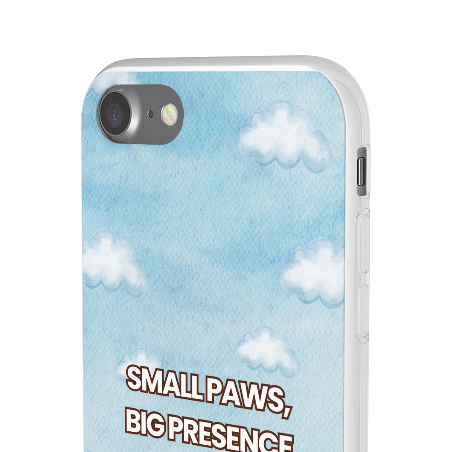 "Small Paws, Big Presence" iPhone Case – Whimsical Dog & Clouds Eco-Friendly Phone Cover