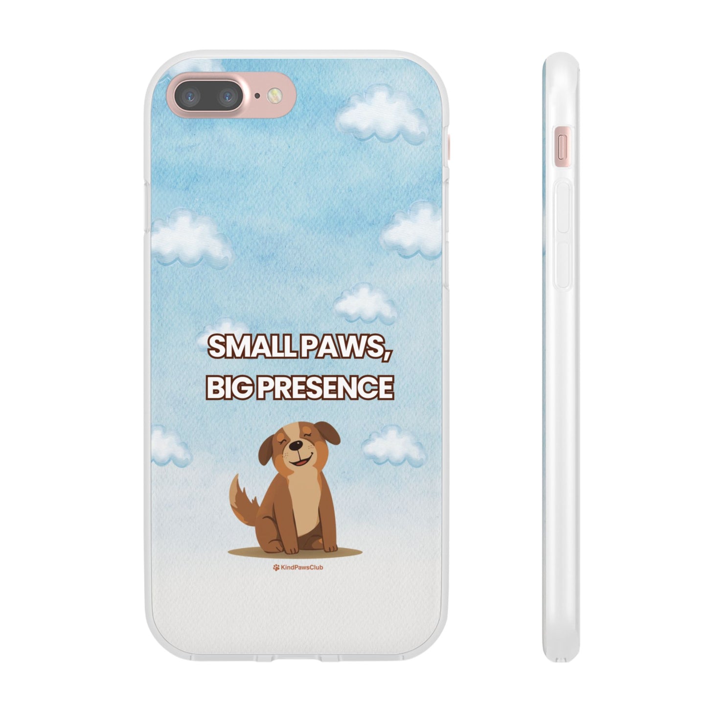 "Small Paws, Big Presence" iPhone Case – Whimsical Dog & Clouds Eco-Friendly Phone Cover