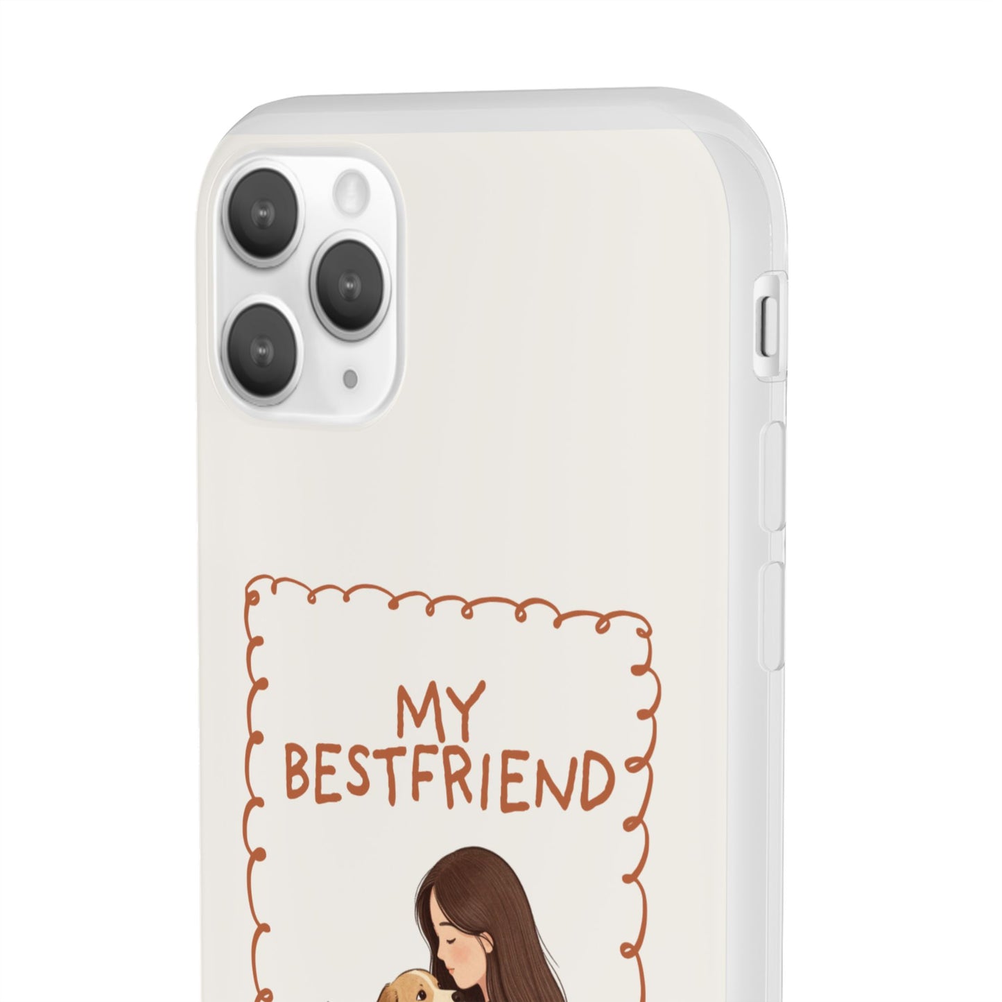 Custom "My Best Friend" Pet Parent Phone Case | Personalised Earth-Tone Minimalist Cover