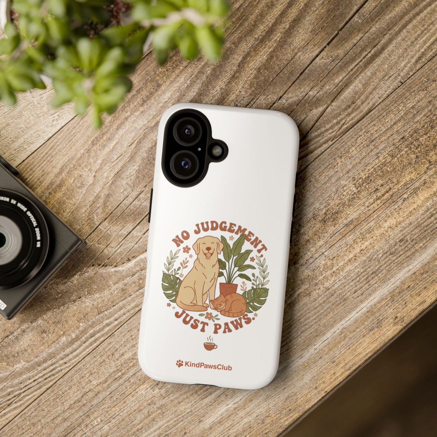 Retro Pet Wellness iPhone Case - 70s Minimalist Dog & Cat Protective Phone Cover