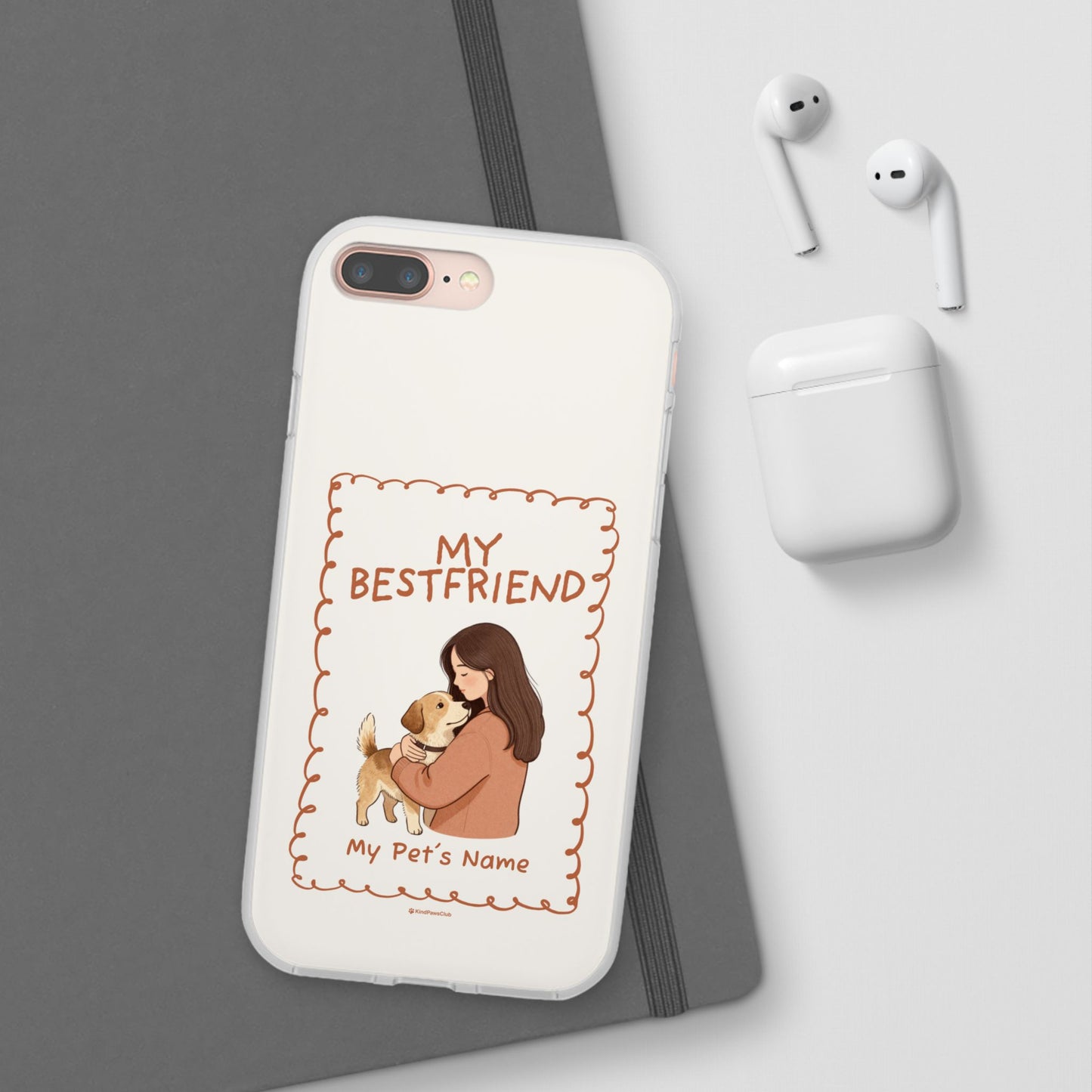 Custom "My Best Friend" Pet Parent Phone Case | Personalised Earth-Tone Minimalist Cover
