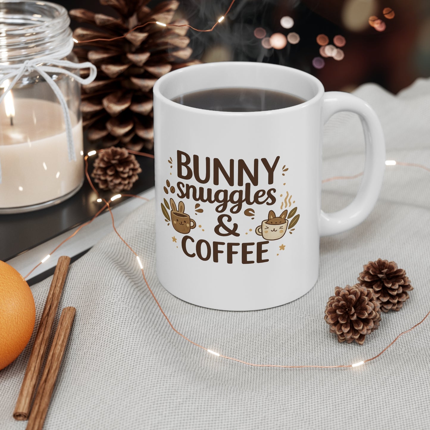 Bunny Snuggles Retro Rabbit Lover Mug - The Mindful Pet Parent Collection