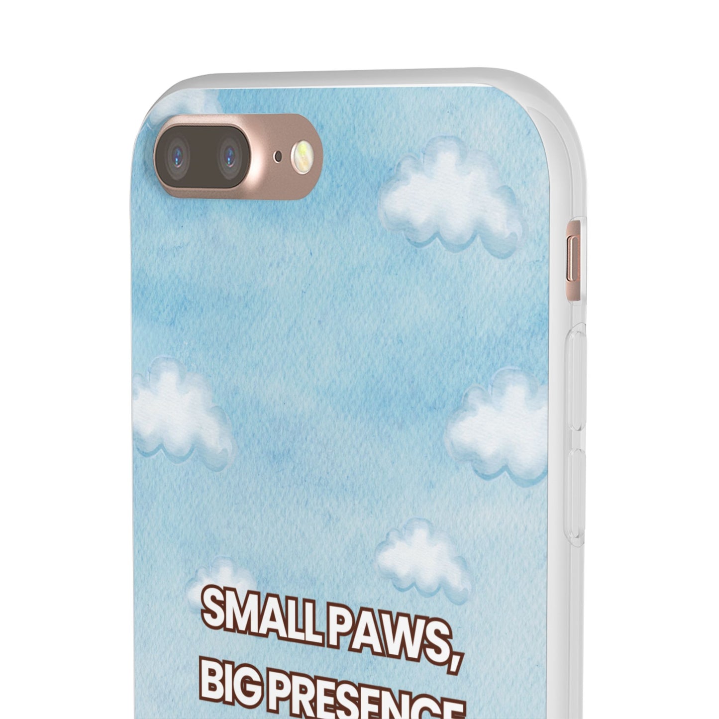 "Small Paws, Big Presence" iPhone Case – Whimsical Dog & Clouds Eco-Friendly Phone Cover
