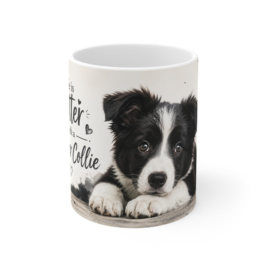 Border Collie mug cute puppy dog lover coffee cup aesthetic