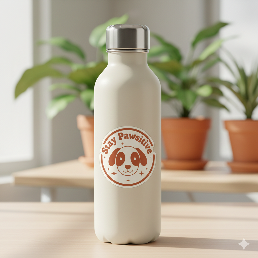 Stay Pawsitive Vinyl Sticker